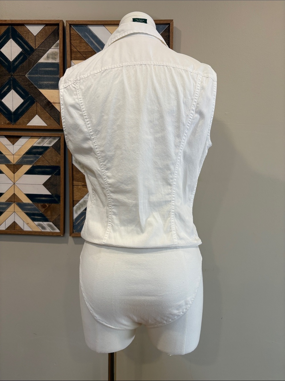 Vintage Ralph Lauren Country White Button-Up Bodysuit Top size Small *As-Is* - Picture 7 of 13